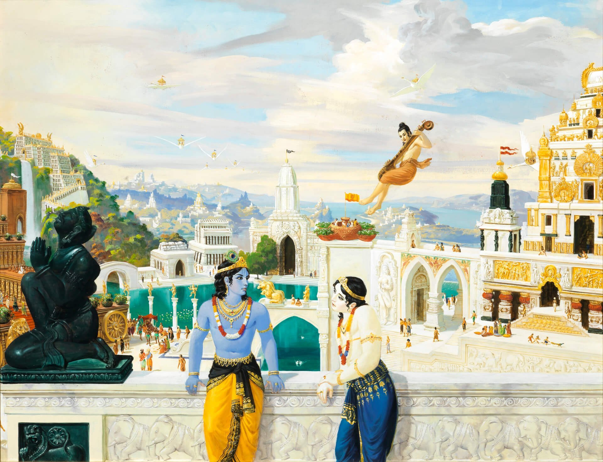 Kṛṣṇa and Balram in Hastinapur