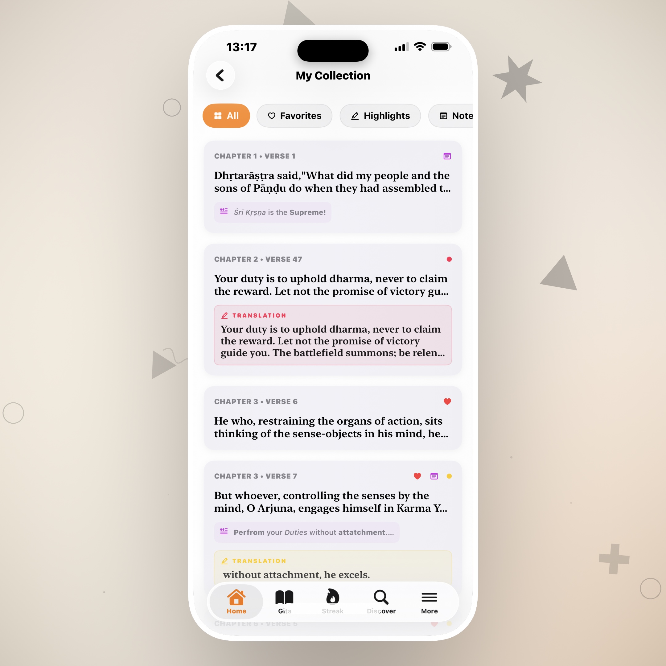 Collection of Favourites and Sanskrit Highlights